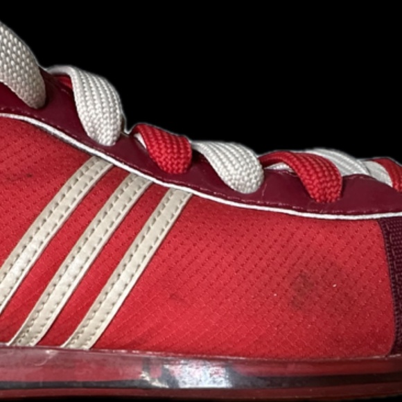 Stella McCartney Designer Red Addidas Runners Size 7 us - Picture 10 of 11